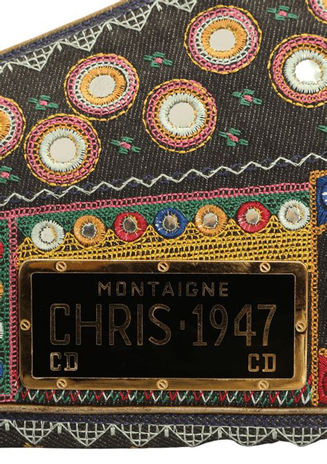 Christian Dior 1947 Montaigne Chris License Plate Saddle Bag.